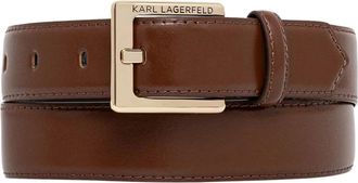 Karl Lagerfeld K Essential Riem - Dames - Accessoires - Bruin - Maat: 75 CM Leer