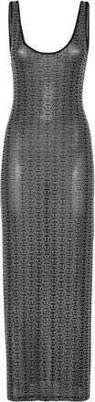Philipp Plein Lange Jurk - Dames - Maxi kleedjes - Zwart - M - Polyester - Kleedjes