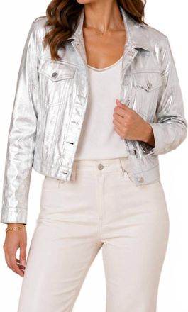 Insight Metallic Denim-Inspired Jacket In Liquid Blue