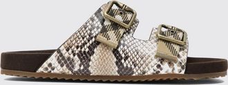 Burberry Sandali Urchin in pelle di vitello con stampa pitone e tacco basso