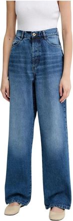 Sessun Wide Jeans - Dames - Loose Fit Jeans - Blauw - L - Denim - Jeans