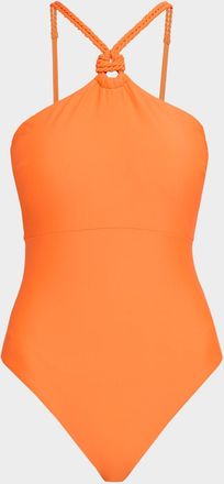 Milly Knotted Rope Halter One-Piece Swimsuit