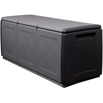 vidaXL Caja De Seguimiento Para Jard&iacute;n 138x53x57cm 330l Durante Gris Y Negro