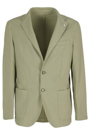 L.B.M. 1911 Single-Breasted Green Lyocell And Cotton Jacket
