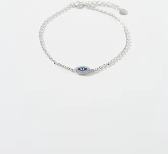 Simons Womens Evil eye thin bracelet