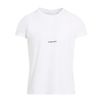 Saint Laurent Hombre, Camisetas, Blanco, Talla: L