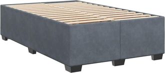 vidaXL Bed Frame without Mattress Dark Grey Double Velvet Vidaxl