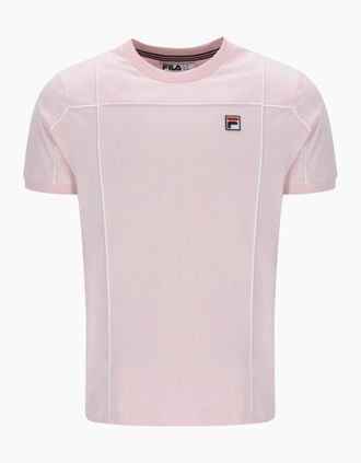 Fila Mens Fila Terri T-Shirt Pale Lilac/White - Pink - Size: 38