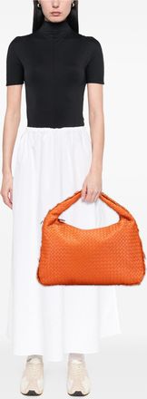 Bottega Veneta Pre-owned Womens Loop Hobo Leather Bag - Orange - One Size