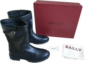 Bally Black Leather Daska Boots Size 39.5