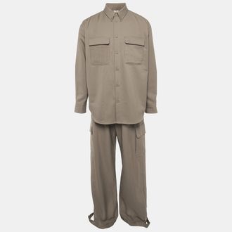 Off-white Khaki Green Gabardine Set