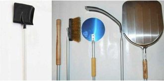 Far kit pale pala set per pizza pizze forno a legna 5 pezzi pz