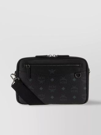 MCM small diamond crossbody bag in printed canvas