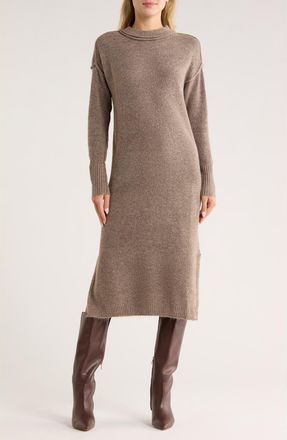Stitchdrop Highline Long Sleeve Sweater Dress in Fawn at Nordstrom Rack, Size X-Small