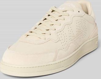 P448 Sneaker aus Leder mit Schnürung Modell VERT 1 in Beige, Größe 41