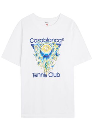 Casablanca Casablanca Tennis Club Icon Printed Cotton T-shirt - White - XL