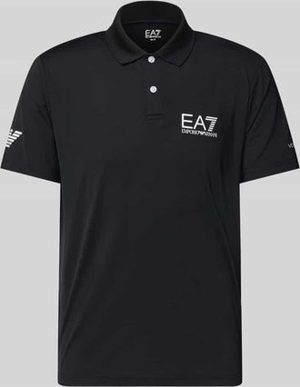 Emporio Armani Regular Fit Poloshirt mit Logo in Black, Größe XXXL