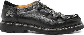 Doucal's Leren derby schoenen met touw detail - Zwart