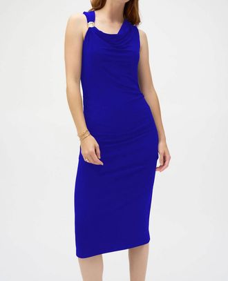 Joseph Ribkoff Bodycon Knee-Length Dress In Royal Blue