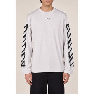 Off-white Mens Light Stone Cotton Longsleeve Shirt, Size XXL