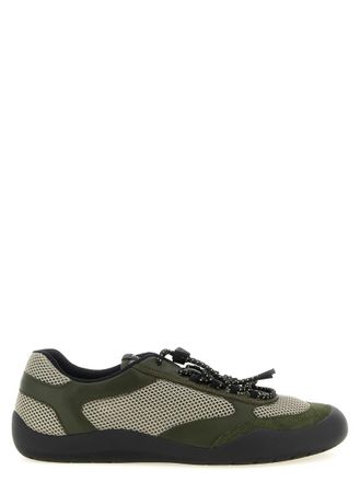 Prada Green Textured Sneakers