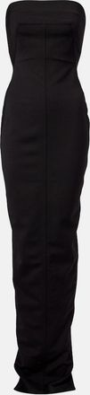 Rick Owens Wool-blend bustier gown