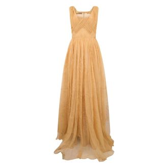 Alberta Ferretti Evening Dress with Draping - female - Alberta Ferretti - Gowns - Pink - M - Dresses