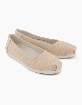 Toms Womens TOMS Alpargata Ballet Canvas Womens Champagne Espadrilles - Cream - Size: 6