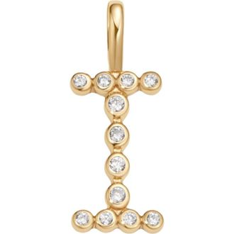 Made by Mary CZ Poppy Charm in Gold Vermeil Initial I at Nordstrom