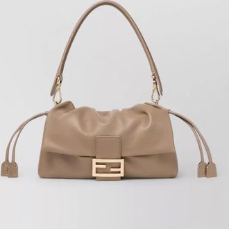 Fendi baguette medium leather clutch bag