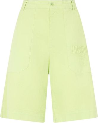Moschino Lichtgele shorts- wijd en comfortabel design - Heren - Korte Broeken - Geel - M - Katoen - Korte Broeken
