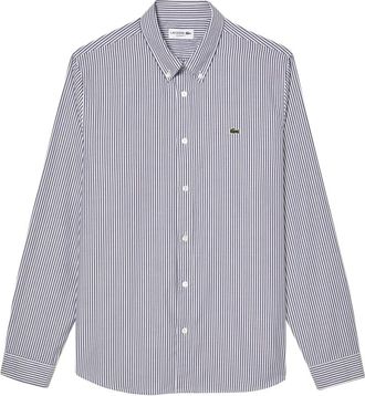 Lacoste Heren, Overhemden, Blauw, Maat: L Katoen
