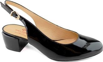 Marc Joseph New York Broad St Slingback Leather Pump in Black Soft Patent at Nordstrom, Size 8.5