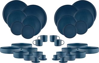 Björn Borg Juego de vajilla - 36 piezas - Marino