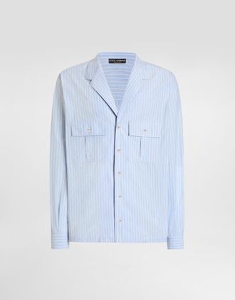 Dolce & Gabbana Striped Cotton Martini Shirt - Man Shirts Multicolor 38
