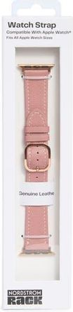 Nordstrom Rack Leather Apple Watch Watchband in Blush- Rose Gold at Nordstrom Rack