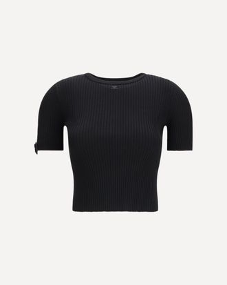 Courr&egrave;ges Ribbed crop Top Female M
