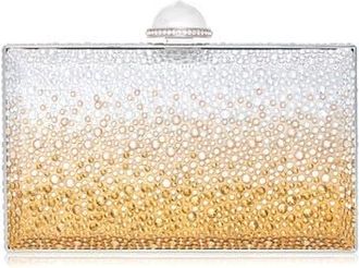 Judith Leiber Skylar Gradient Clutch in Silver Golden at Nordstrom