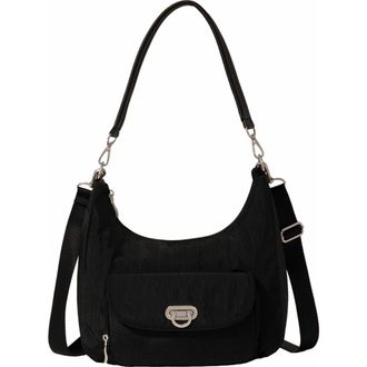 Baggallini Coastal Flip Lock Half Moon Bag in Black at Nordstrom