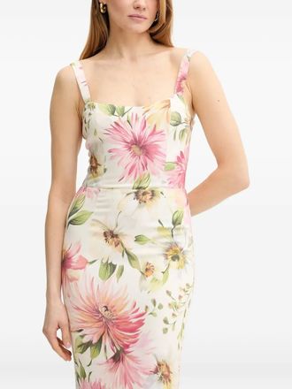 Guess Co floral-print fishtail dress - Neutrals