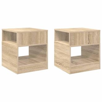 vidaXL Mesa Auxiliar 2 Pcs Roble Sonoma 40,5 X 40 X 45 Cm Vidaxl