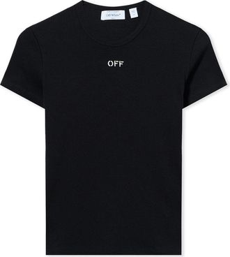 Off-white Basic T Shirt With Logo