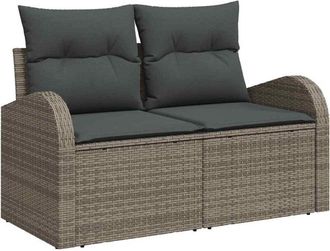 vidaXL Vidaxl - Conjunto de sofá de jardín con cojín 6 pcs Gris 55 x 55 x 37 cm