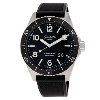 Glash&uuml;tte Original SeaQ Panorama Date Automatic Black Dial Mens Watch 1-36-13-01-80-06