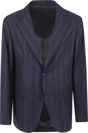 Brett Johnson pinstripe blazer - men - Wool - 54 - Blue