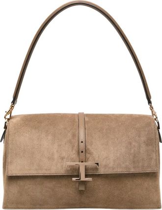 Tod's Tassen, Dames, Bruin, ONE Size, Leer, TSE Tracollina Mosch Pccola