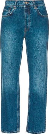 Anine Bing Benson Jeans - Dames - Regular Fit Jeans - Blauw - W28 - Katoen - Jeans