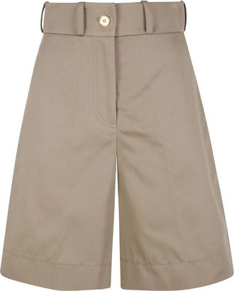 Patou Bermuda Broeken - Dames - Korte Broeken - Beige - XS - Katoen - Korte Broeken
