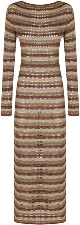 MC2 Saint Barth Knitted Dress - Dames - Kleedjes - Bruin - M - Kleedjes