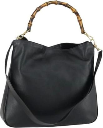 Gucci Pre-owned Shoulder Bags, female, Black, Size: ONE SIZE Pre-owned Leather Shoulder Bag